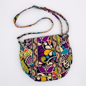 Vera Bradley Plum Crazy Crossbody / Shoulder Bag